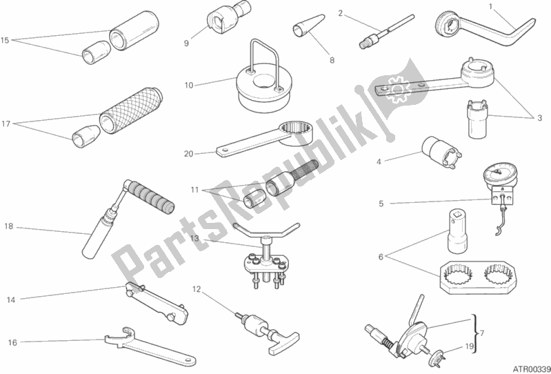 Alle onderdelen voor de 01a - Werkplaatsgereedschap, Motor van de Ducati Monster 1200 USA 2017 Alle onderdelen voor de 01a - Werkplaatsgereedschap, Motor van de Ducati Monster 1200 USA 2017
